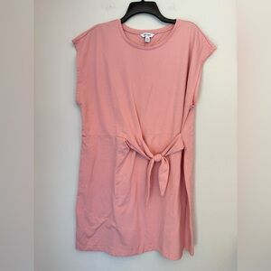 Nine West Pale Pink Tie Shirt Dress - Size XXL